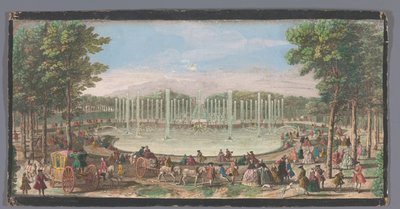 Blick auf das Bassin de Neptune im Garten von Versailles von Jacques Rigaud (possibly)