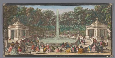 Ansicht des Bosquet des Dômes im Garten von Versailles von Jacques Rigaud (possibly)