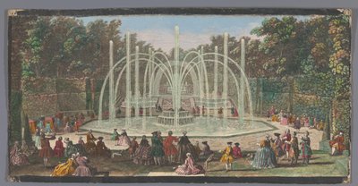 Ansicht des Bosquet des Trois Fontaines im Garten von Versailles von Jacques Rigaud (possibly)