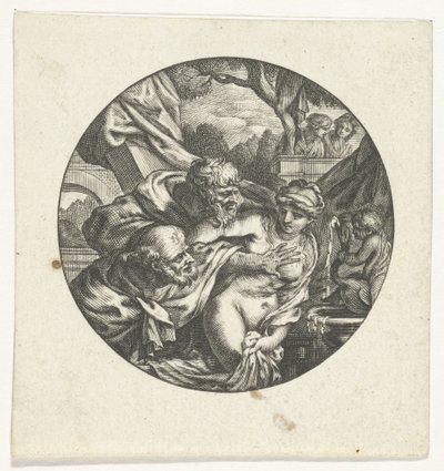Uhrengehäuse mit Susanna und den Ältesten von Jacques Vauquer