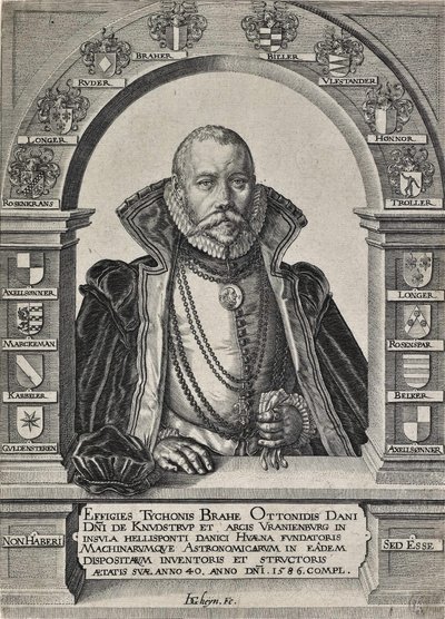 Porträt von Tycho Brahe, Astronom (ohne Hut) von Jacques de Gheyn II
