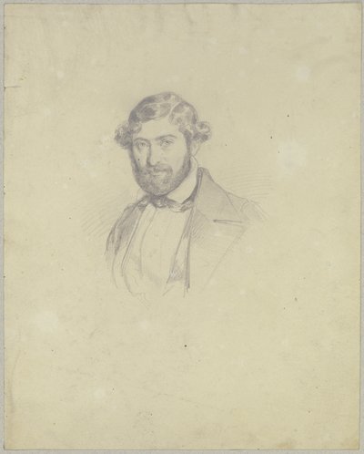 Porträt des Musikers Dresel aus Geisenheim von Jakob Becker