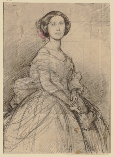 Junge Dame in Halbfigur, Gesicht en face von Jakob Becker