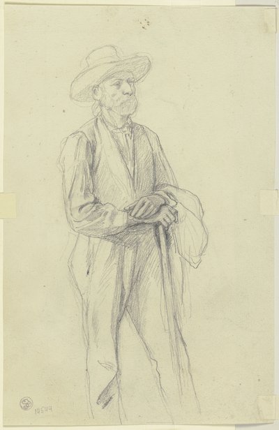 Bauer mit Hut und Spazierstock von Jakob Becker