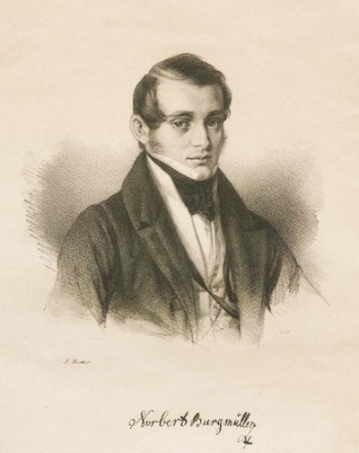 Porträt des Komponisten Norbert Burgmüller, 1836 von Jakob Becker