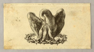 Vignette, Der Pelikan in der Dornenkrone von Jakob Frey