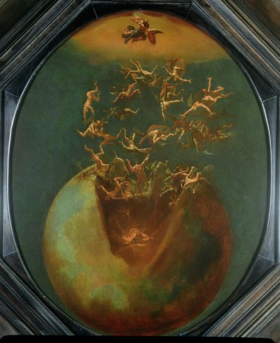 Der Fall Satans und der rebellischen Engel aus dem Himmel von Jakob Isaaksz Swanenburgh