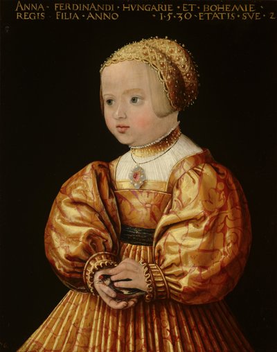 Porträt von Anna von Österreich im Alter von zwei Jahren, 1530 von Jakob Seisenegger