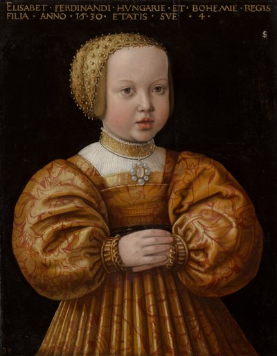 Porträt von Elisabeth von Österreich im Alter von vier Jahren, 1530 von Jakob Seisenegger