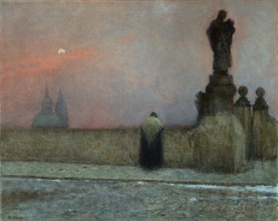 Früher Abend in Hradcany von Jakub Schikaneder