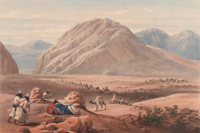 Ansicht des Berges Baba-Naunee, ca. 1839 von James (after) Atkinson