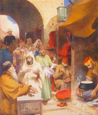 Heiliges Land: Eine orientalische Basarstraße von James (after) Clark