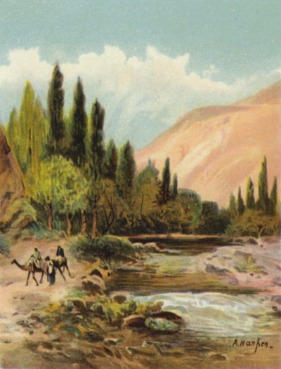 Der Barada (Pharpar) Fluss, nahe Damaskus von James (after) Clark