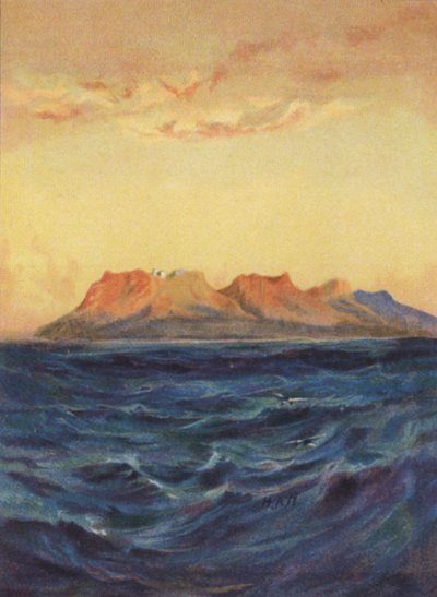 Die Insel Patmos (Farblithografie) von James (after) Clark