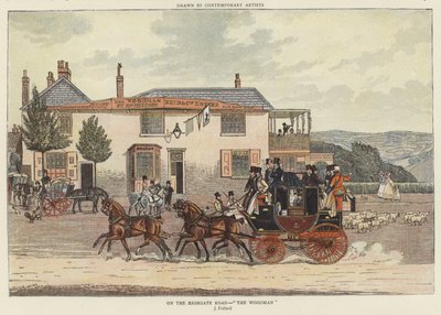 Auf der Highgate Road - "The Woodman" von James (after) Pollard