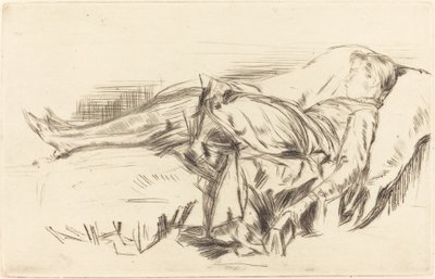 Ein Kind auf einer Couch, Nr. 2, ca. 1873-1875 von James Abbott McNeill Whistler