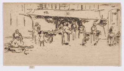Stand, Marktplatz, Loches von James Abbott McNeill Whistler