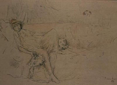 Liegende drapierte Figur von James Abbott McNeill Whistler