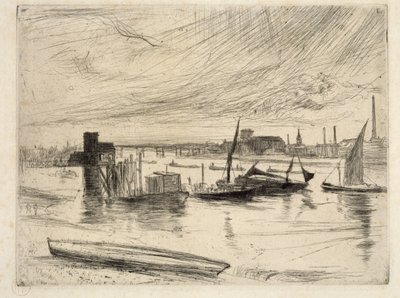 Früher Morgen, Battersea, 1861 von James Abbott McNeill Whistler