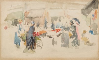 Blumenmarkt: Dieppe von James Abbott McNeill Whistler