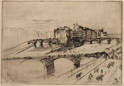 Île de la Cité, Paris, 1859 von James Abbott McNeill Whistler
