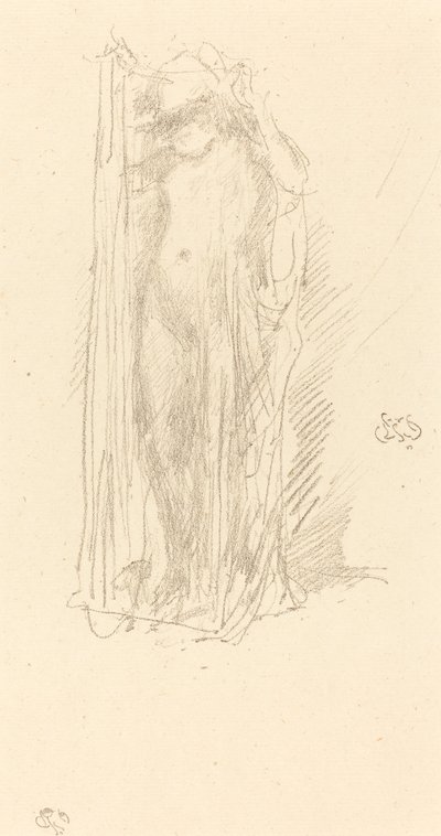 Modell Draping, ca. 1889 von James Abbott McNeill Whistler
