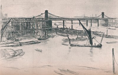 Alte Hungerford-Brücke, 1861, 1903 von James Abbott McNeill Whistler