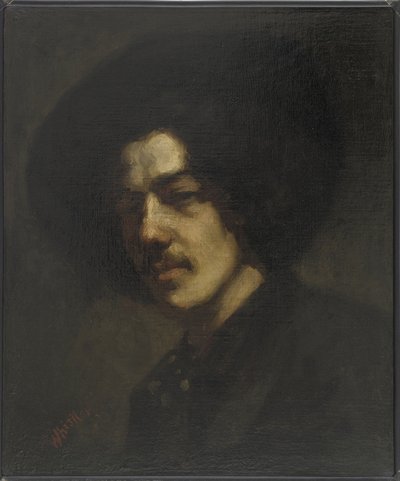 Porträt von Whistler mit Hut, 1857-59 von James Abbott McNeill Whistler