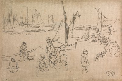 Kinder von Portsmouth, aus einer Serie von zwölf Radierungen mit dem Titel Die Marineparade, 1887 von James Abbott McNeill Whistler