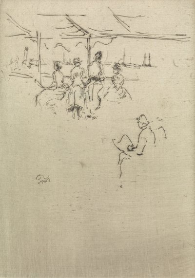 Ryde Pier, aus einer Serie von zwölf Radierungen mit dem Titel Die Marineparade, 1887 von James Abbott McNeill Whistler