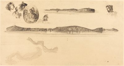 Skizzen auf der Küstenvermessungsplatte, 1854-1855 von James Abbott McNeill Whistler