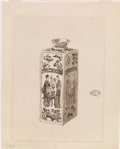 Quadratische Dose mit langem Hals, 1878 von James Abbott McNeill Whistler
