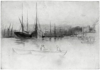 Dampfschiffe vor dem Turm, 1875, 1904 von James Abbott McNeill Whistler
