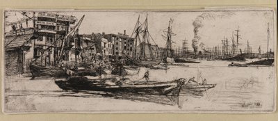 Thames Lagerhäuser, 1859 von James Abbott McNeill Whistler