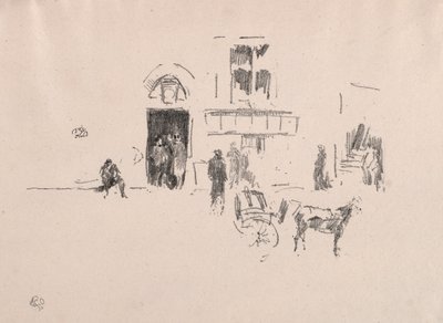 Die Bühnentür des Gaiety-Theaters, 1879 von James Abbott McNeill Whistler