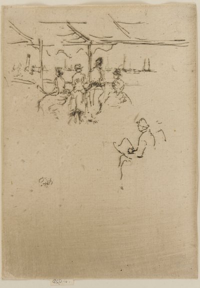 Die Anlegestelle, Kühe, 1887 von James Abbott McNeill Whistler