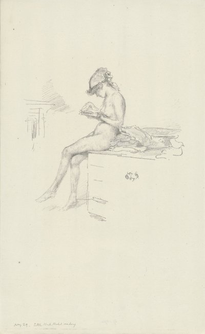 Das kleine nackte Modell, lesend von James Abbott McNeill Whistler