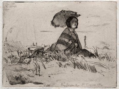 Zwölf Radierungen aus der Natur: En Plein Soleil, 1858 von James Abbott McNeill Whistler