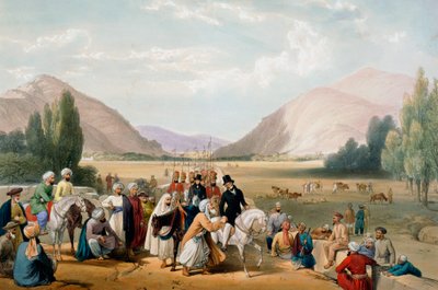 Kapitulierung von Dost Mohammad Khan, Kabul, Erster Anglo-Afghanischer Krieg, 1838-1842 von James Atkinson