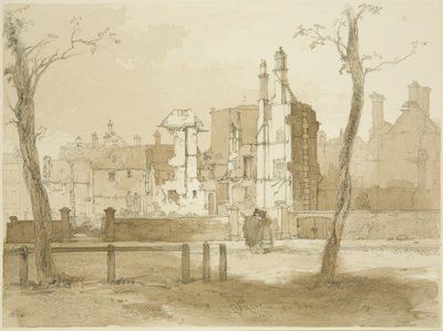 Westseite des Queen Square, nach den Unruhen von James Baker Pyne