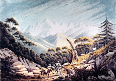 Nepalesische Hirten im Himalaya, 1826 von James Bolivar Manson