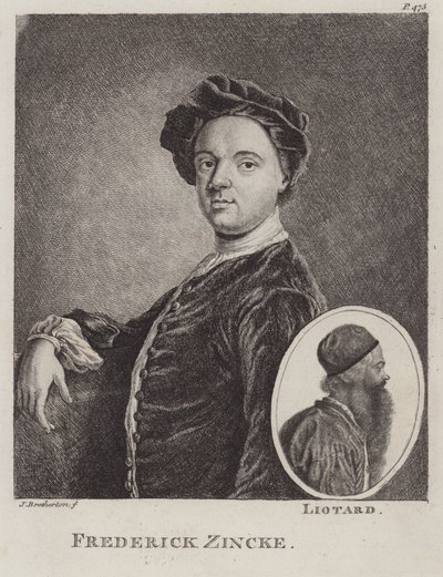 Christian Friedrich Zincke, deutscher Miniaturist von James Bretherton