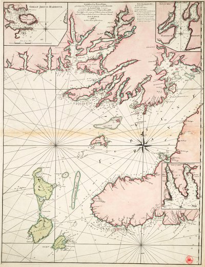 Teil der Südküste von Neufundland einschließlich Fortune Bay von James Cook