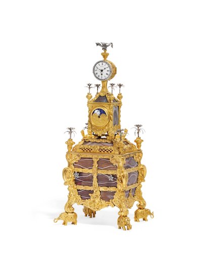 George III musikalische Tischuhr, ca. 1766 von James Cox