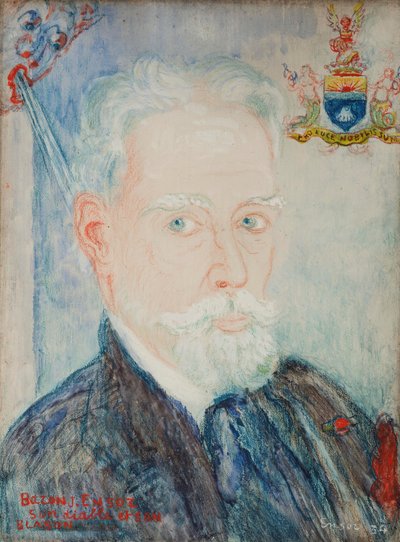 Baron James Ensor, sein böser Engel, sein Wappen von James Ensor