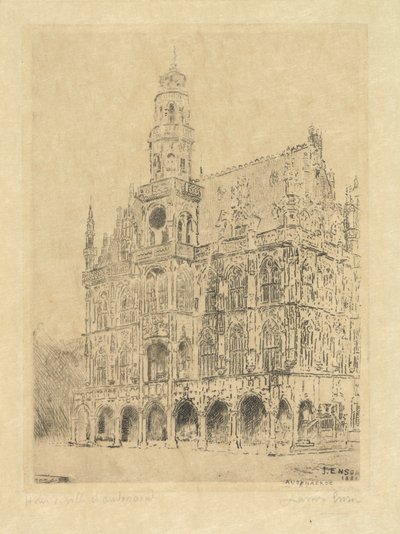 Rathaus von Oudenaarde von James Ensor