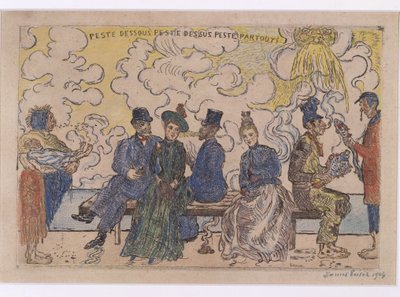 Pest unten, Pest oben, Pest überall von James Ensor