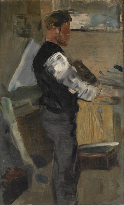 Willy Finch im Atelier von James Ensor