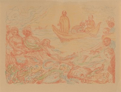 XIII. Der wunderbare Fischfang (aus: Szenen aus dem Leben Christi) von James Ensor