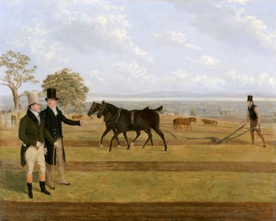 Sir Charles Morgan, 1760-1846 beim Castleton-Pflügenwettbewerb von James Flewitt Mullock